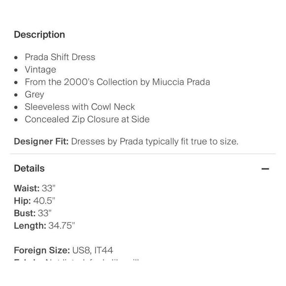 Prada Authentic Solid Gray 100% Silk Tank Mini dress IT 44 US 8 Medium - Picture 4 of 5